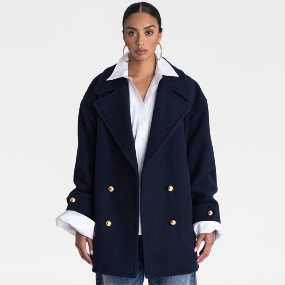 NWT KBB Kahlana Double Breasted Pea Coat Size XXL